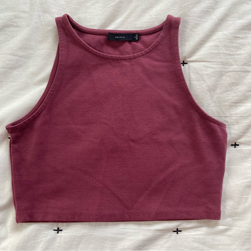 Aritzia Talula  Crop Tank Burgundy Womens Small